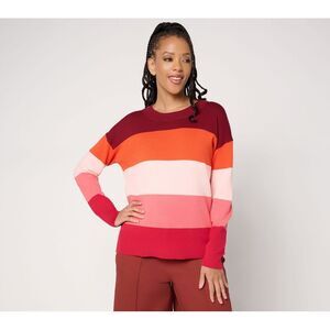 Carla Rockmore Collection Women's Top Sweater Sz L Make Multi-colored
